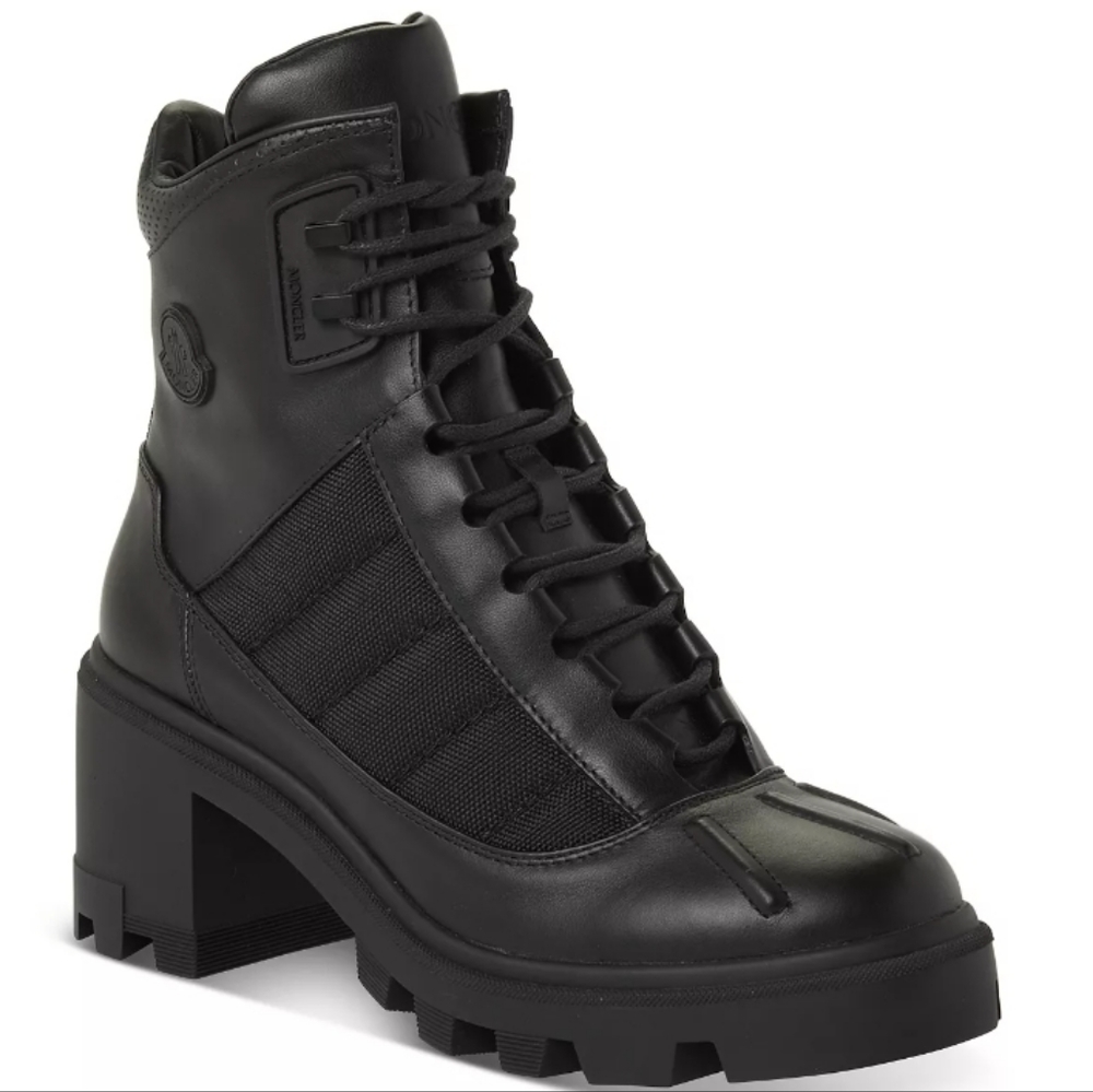 Moncler Carol Lace up Ankle Boots Black 37/7